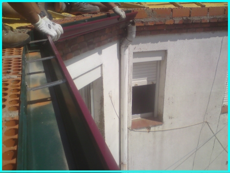Colocaci�n de canal�n nuevo de aluminio